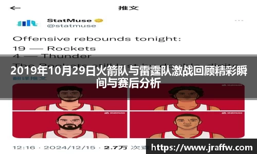 2019年10月29日火箭队与雷霆队激战回顾精彩瞬间与赛后分析